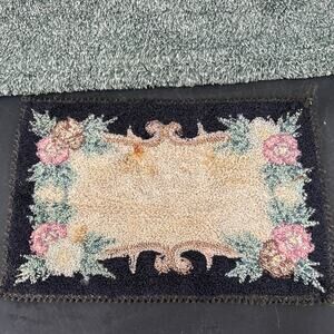 Vintage Miniature Rectangular Dollhouse Rug Handmade Occupied  Japan MC